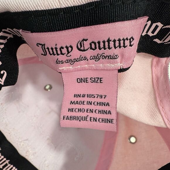 Juicy Couture Bling Rhinestones Pink Hat Cap One-Size